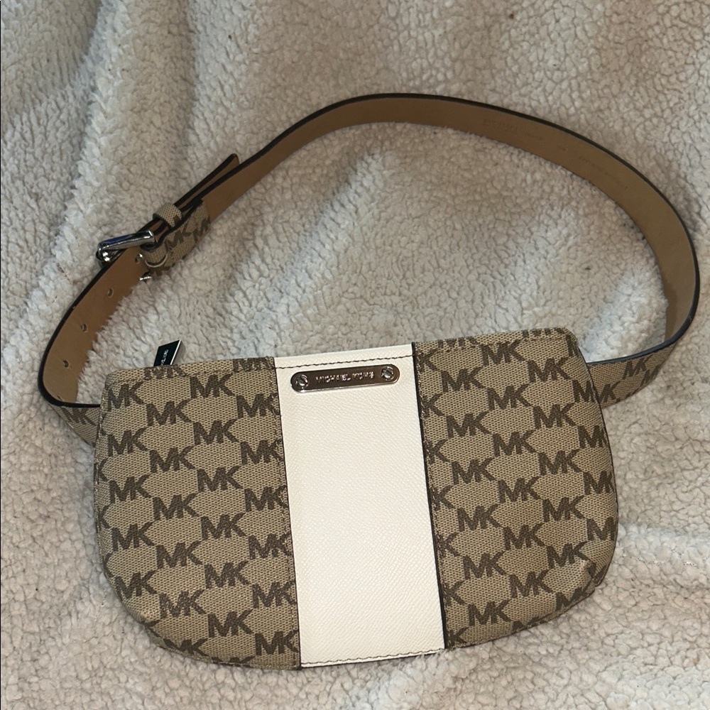 Michael Kors Tan and Cream Fanny pack